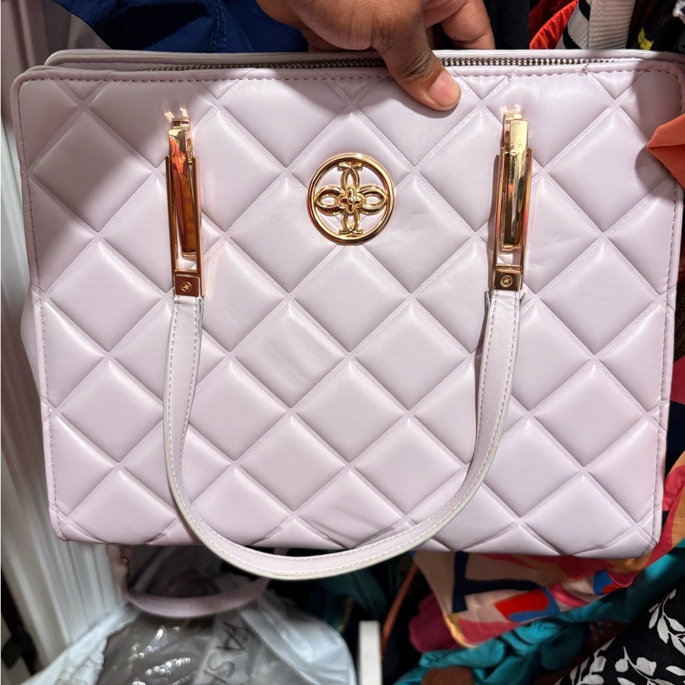 Elegant Quilted Handbag - Lavender